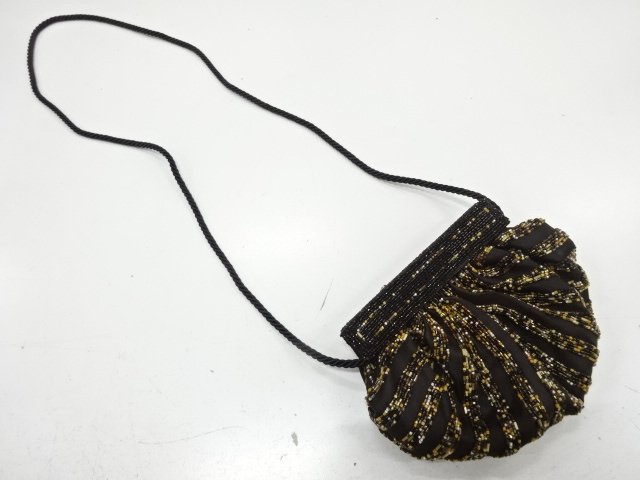 JAPANESE KIMONO / BEADS SHOULDER BAG